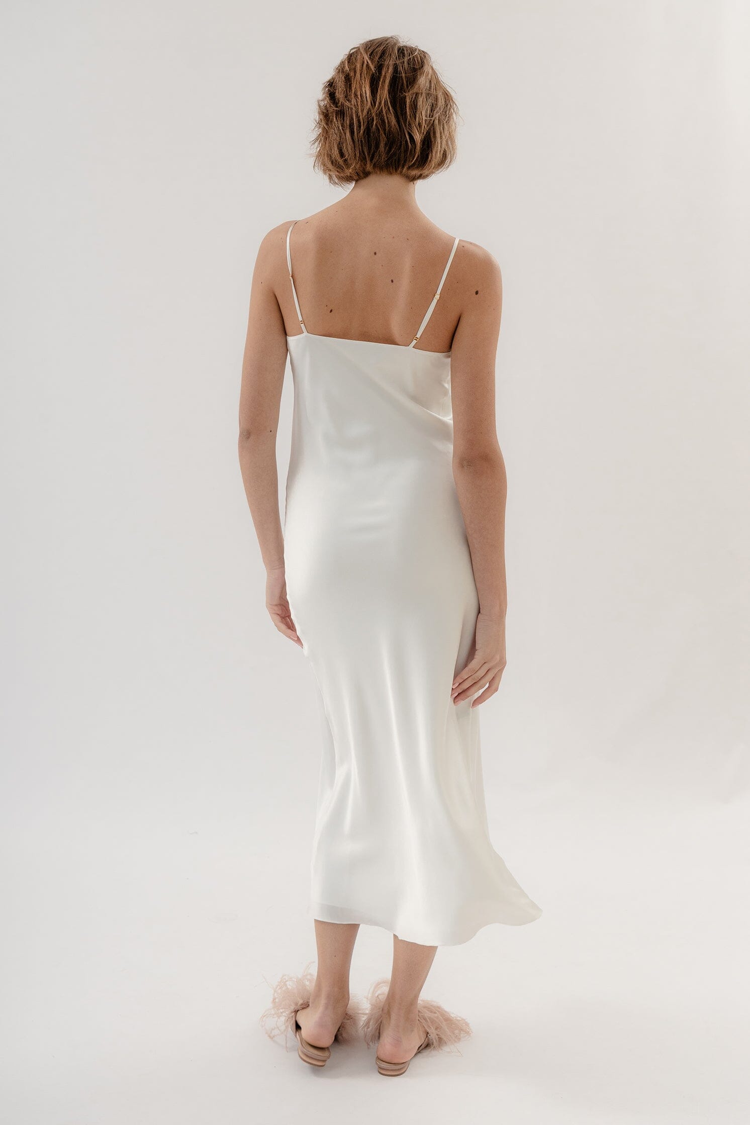  Admirable Double Silk Slip Ivory Product Amoralle