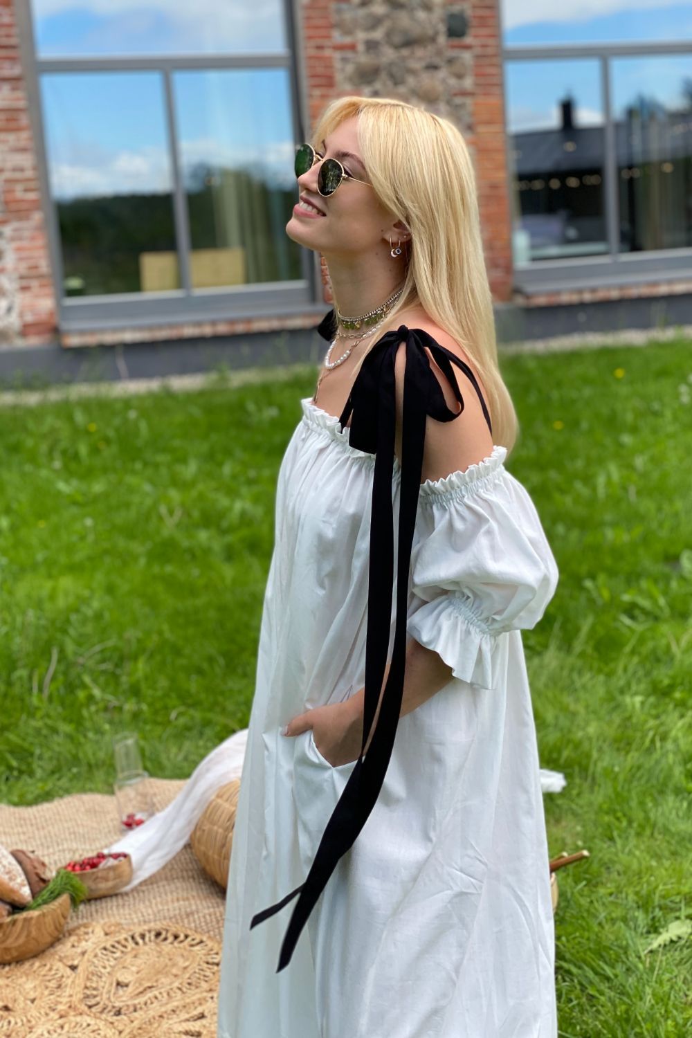  Exquisite Summer Cotton Dress Ivory Product SIA Glamoralle