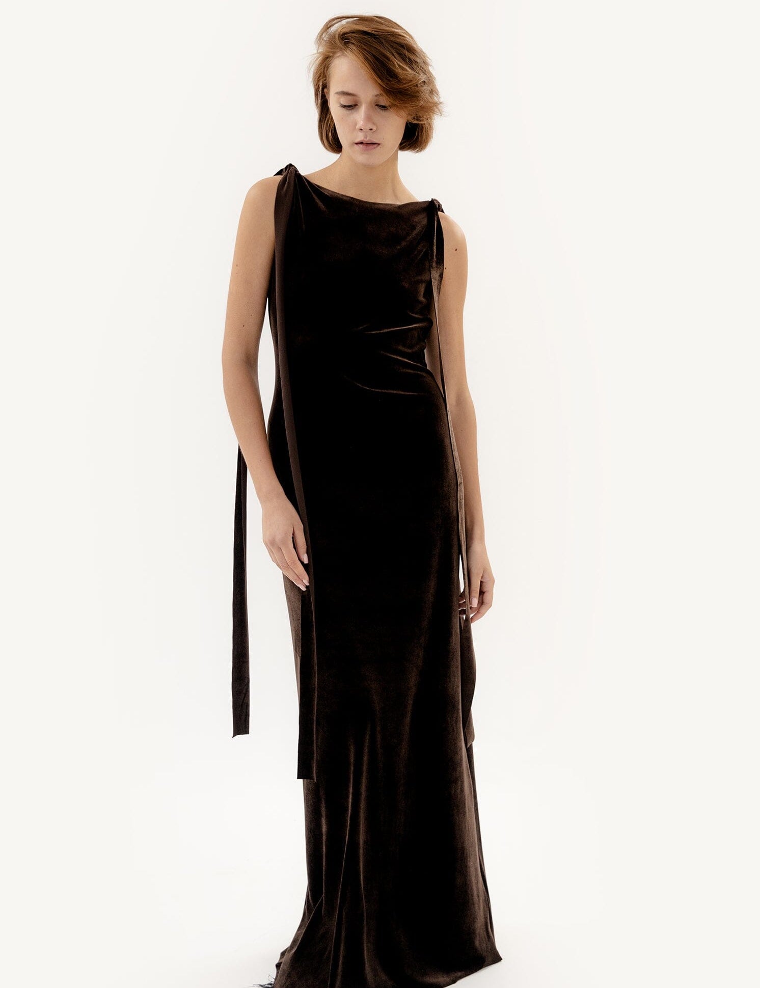  Extraterrestrial Dress Dark Coffee Product Amoralle