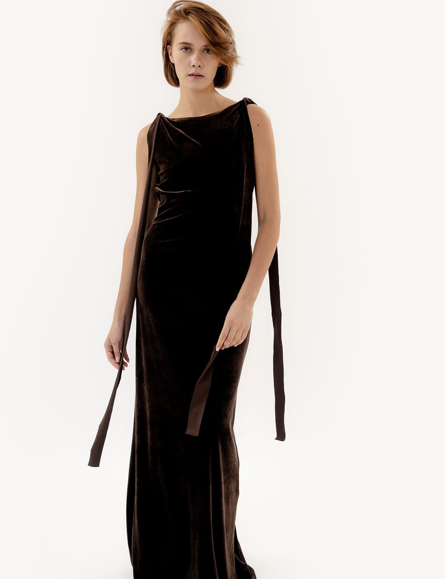  Extraterrestrial Dress Dark Coffee Product Amoralle