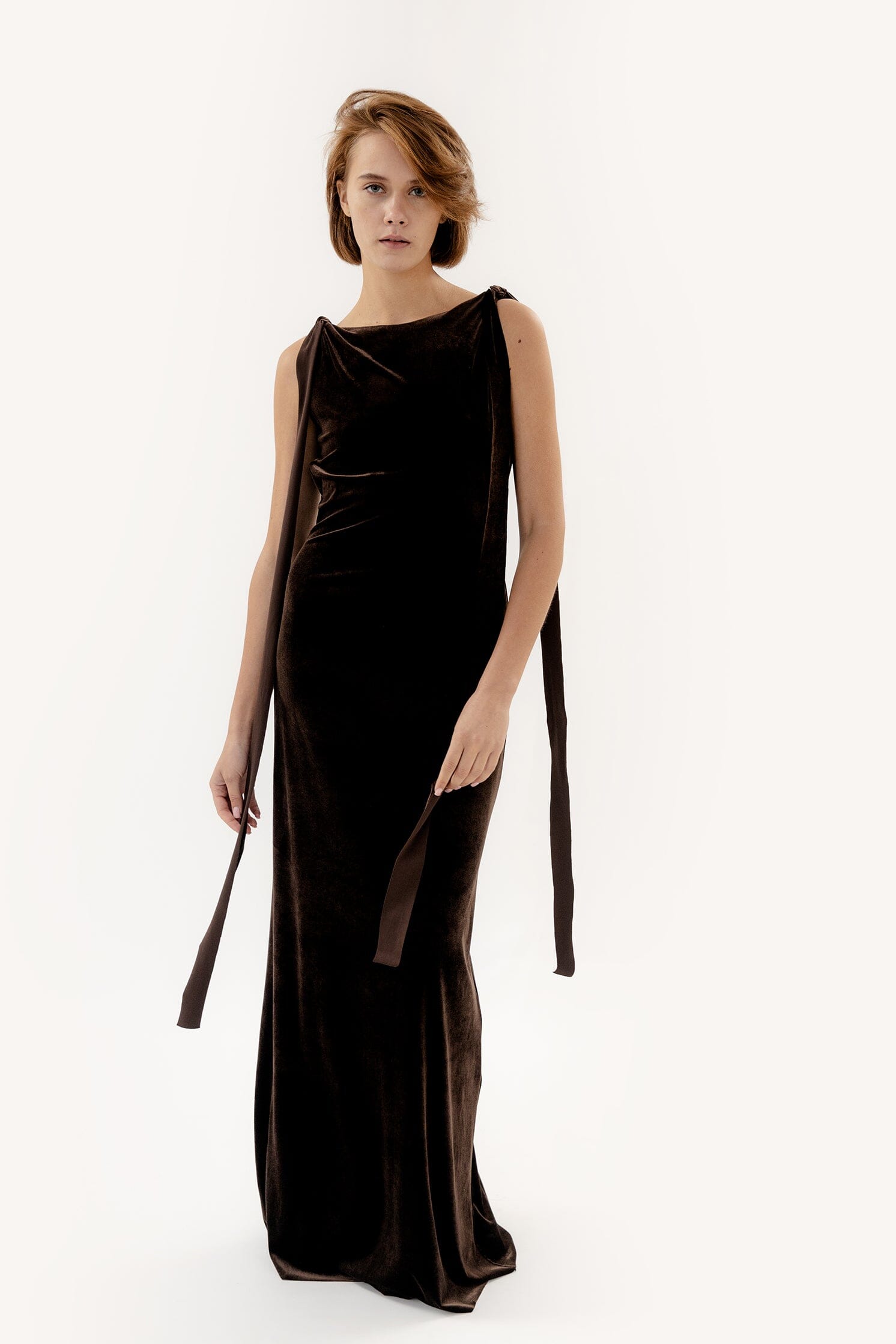  Extraterrestrial Dress Dark Coffee Product Amoralle