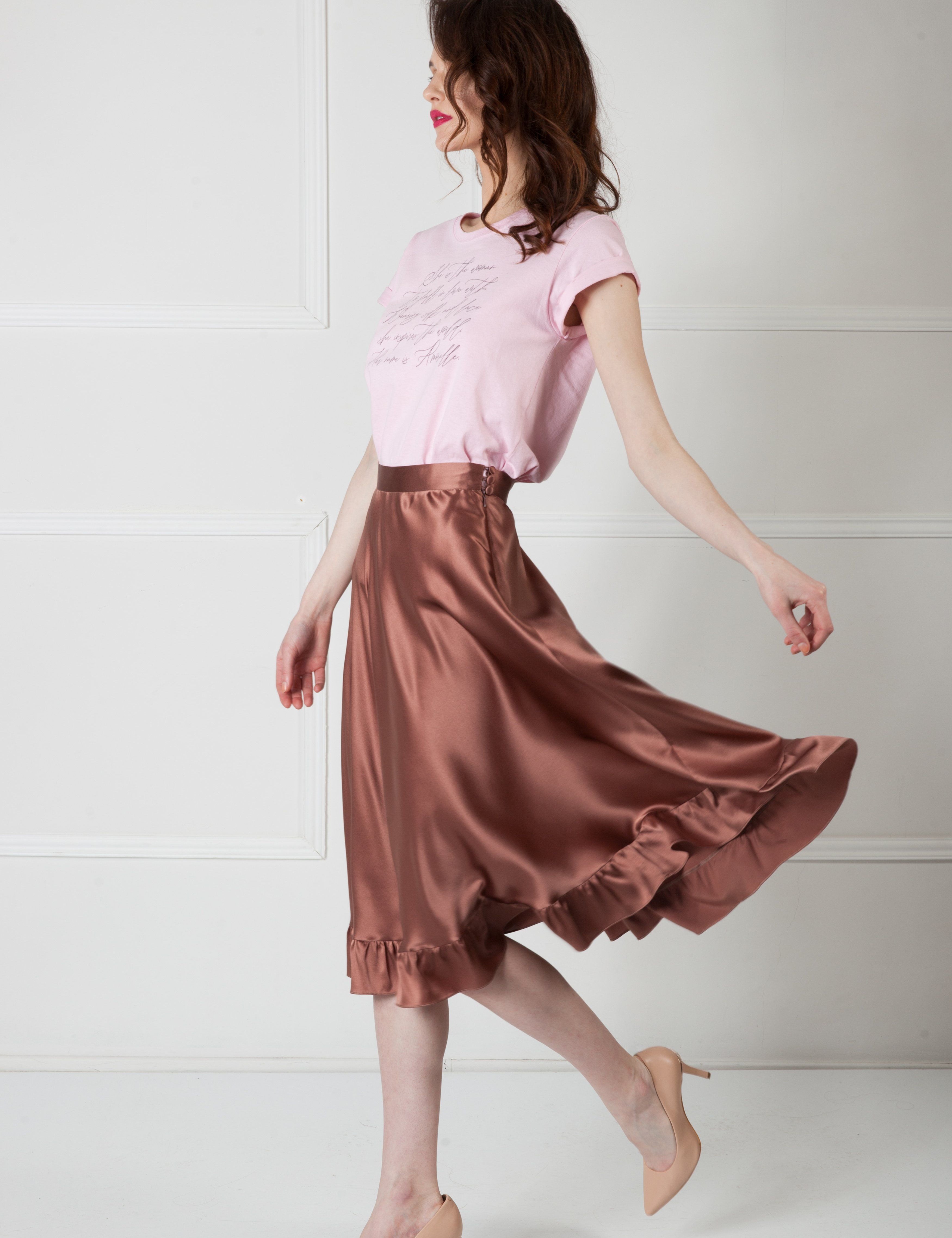  FLIRTY SILK SKIRT Skirt Amoralle