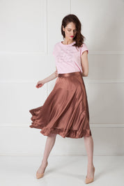 S1-223.S1.CPO FLIRTY SILK SKIRT Skirt Amoralle