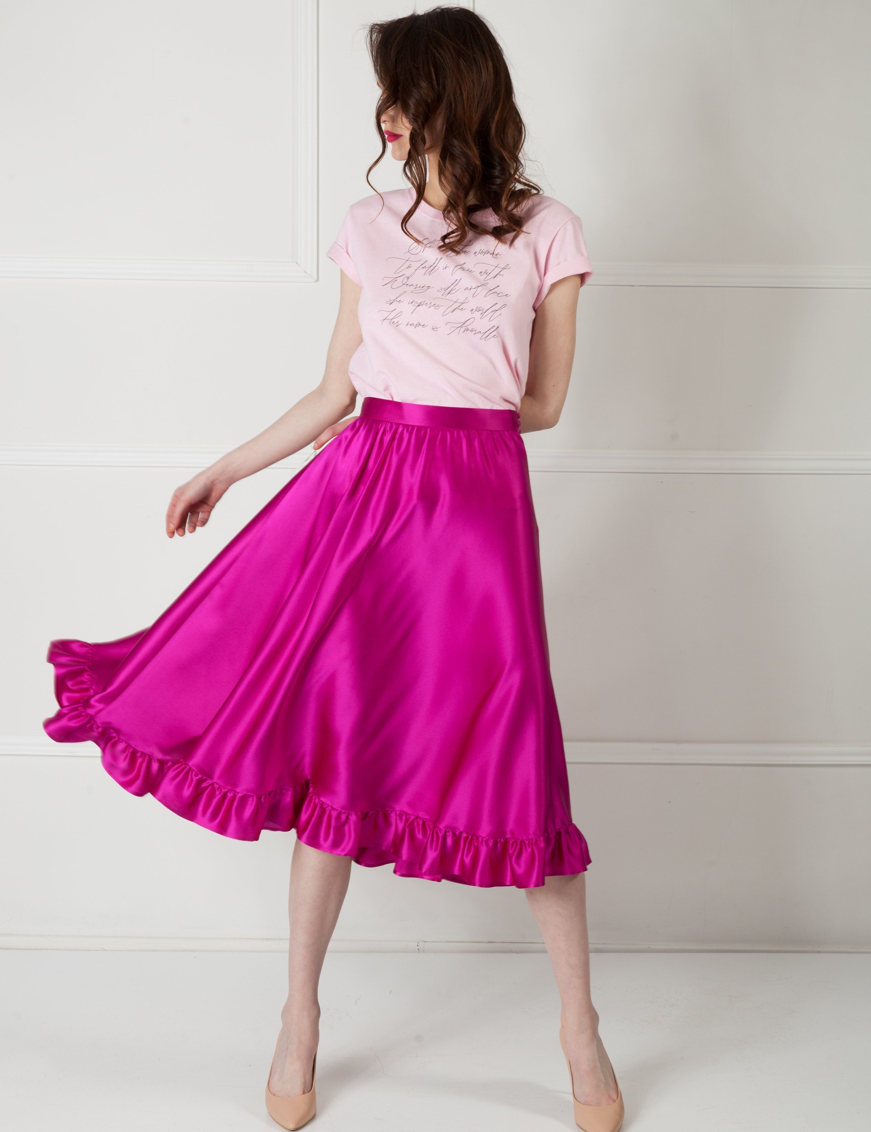 S1-223.S1.CPE FLIRTY SILK SKIRT Skirt Amoralle