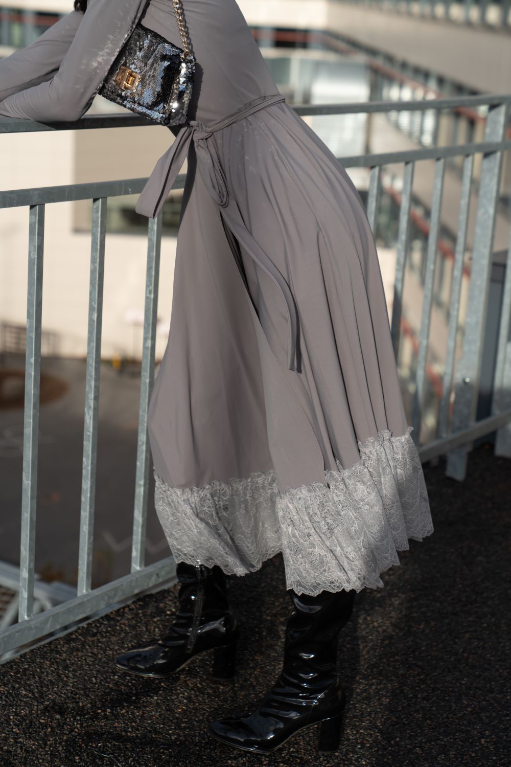  I Melt With You Stretch Jersey Dress Grey Product Amoralle