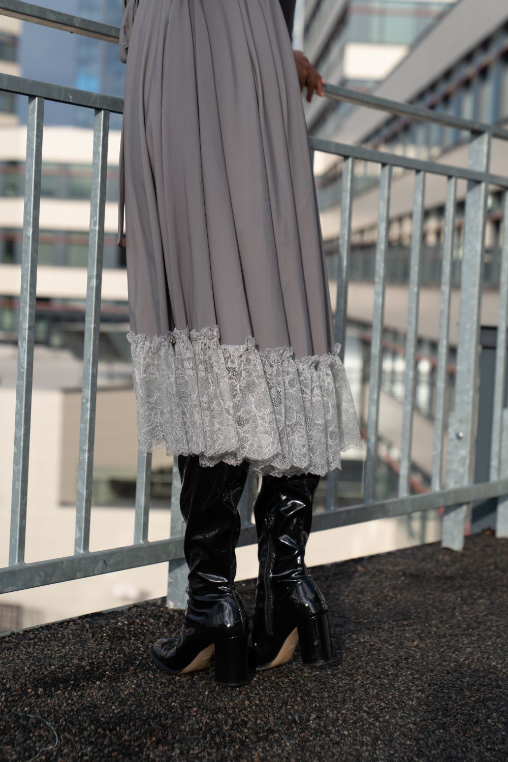  I Melt With You Stretch Jersey Dress Grey Product Amoralle
