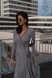  I Melt With You Stretch Jersey Dress Grey Product Amoralle