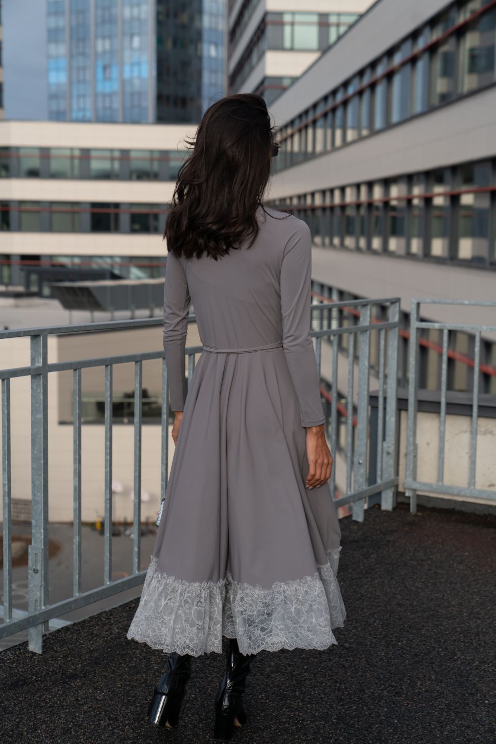  I Melt With You Stretch Jersey Dress Grey Product Amoralle