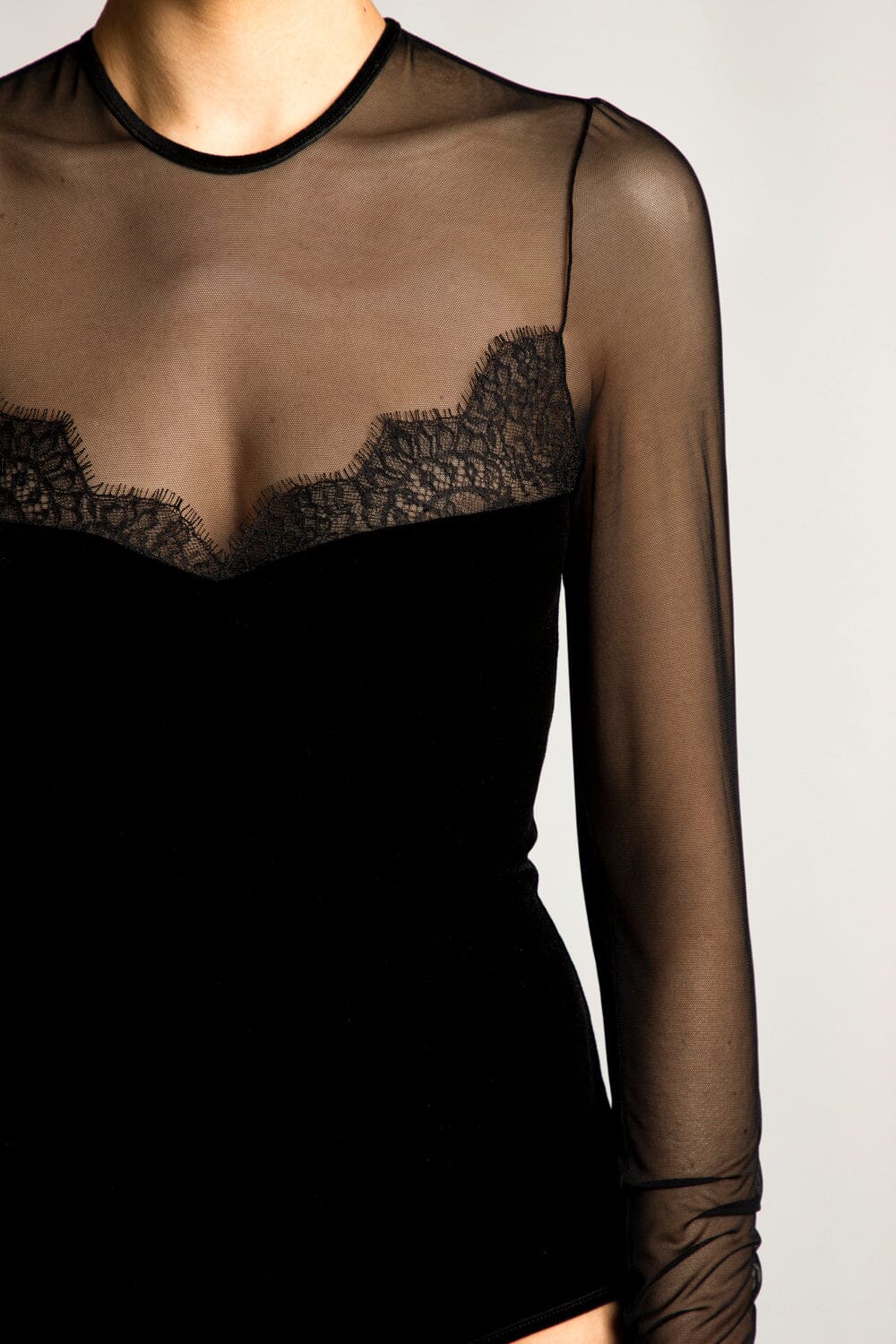  Resplendent Velvet Bodysuit Black Product SIA Glamoralle
