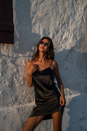 Silk Light Elysian Mini Slip Black Product SIA Glamoralle