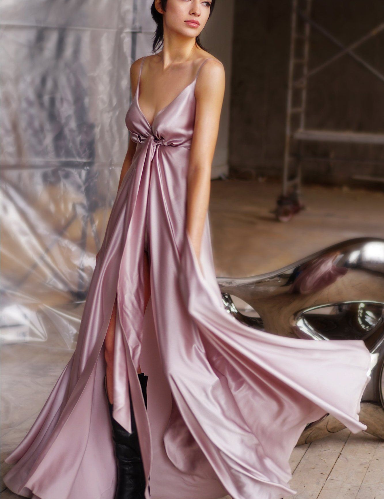  Starlight Love Silk Gown Amoralle