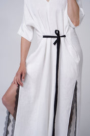  Summer In My Heart Linen Dress Ivory Product SIA Glamoralle