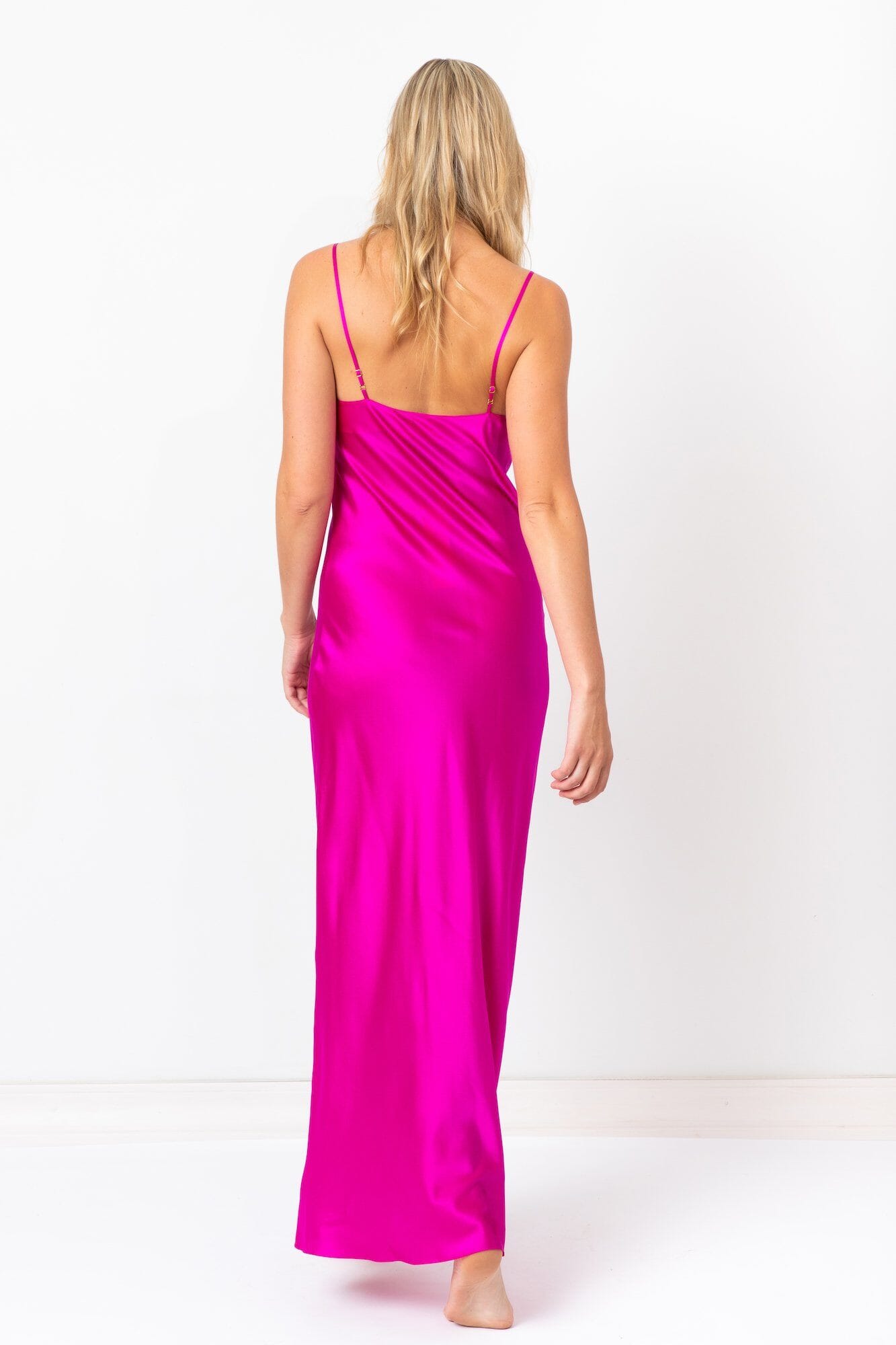  Sweet Music Silk Slip Fuchsia Product Amoralle