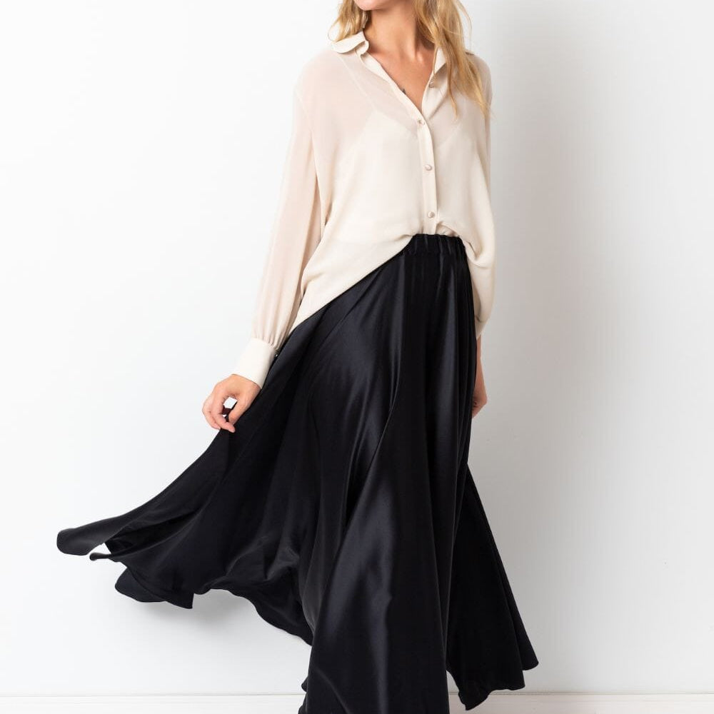  World Class Silk Skirt Black Product SIA Glamoralle