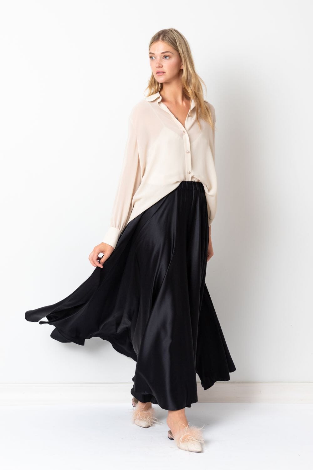  World Class Silk Skirt Black Product SIA Glamoralle