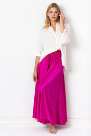  World Class Silk Skirt Fuchsia Product Amoralle